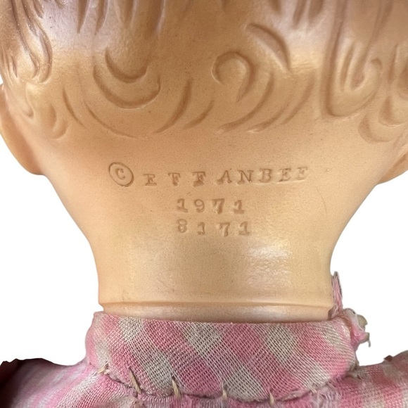 Vintage 1971 Effanbee Doll 8171 Soft Body Molded Hair Green Sleepy Eyes 14” READ - Picture 10 of 14